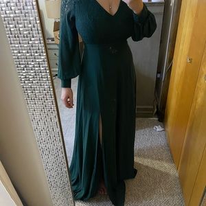 Emerald green dress